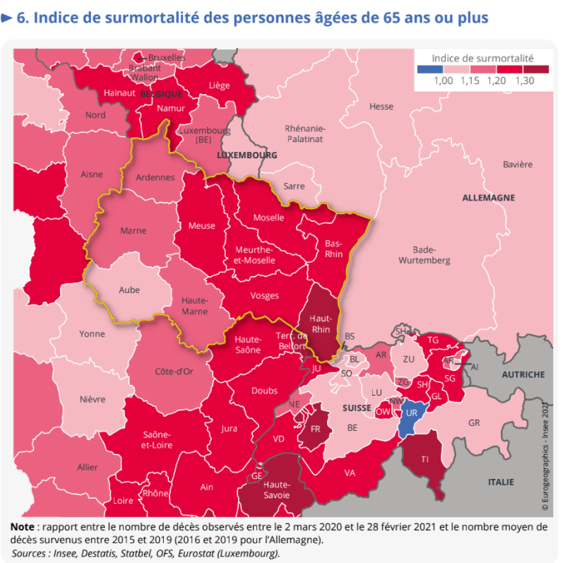Indice surmortalité crise Covid INSEE mai 2021